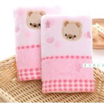Serviette douce en coton pour bb, 25x50cm, motif ours de dessin anim, haute qualit, tissu de toilette ...