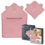 Serviette et peignoir - lionelo - serviette a capuche en mousseline - 100% naturel - 80 x 80 cm - d�s ...