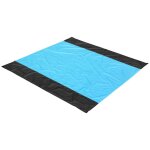 Serviette de plage bleue sans sable, tapis de sable antidrapant, serviette d'extrieur en polyester ...