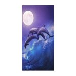 Serviette de plage europenne a motif doldave, pas de sable gratuit, schage rapide, poncho de surf, ...