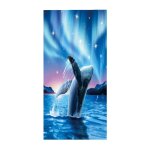 Serviette de plage europenne a motif doldave, pas de sable gratuit, schage rapide, poncho de surf, ...