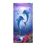 Serviette de plage europenne a motif doldave, pas de sable gratuit, schage rapide, poncho de surf, ...