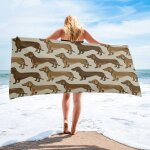 Serviette de plage en microcarence pour animaux de compagnie, chien teckel mignon, fournitures scolaires, ... Serviette de plage en microcarence pour animaux de compagnie, chien teckel mignon, fournitures scolaires, ...