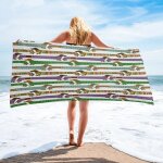 Serviette de plage en microcarence pour animaux de compagnie, chien teckel mignon, fournitures scolaires, ... Serviette de plage en microcarence pour animaux de compagnie, chien teckel mignon, fournitures scolaires, ...
