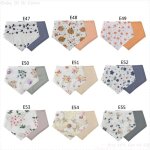 Serviette de salive pour b�b�, broderie florale vintage pour nouveau - n�, bavoir double face pour gar�ons ...