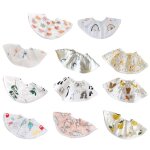Serviette de salive en coton imprim dessin anim pour bb, bavoir respirant, rotation a 360 degrs, ...