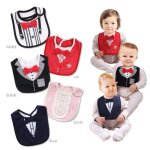 Serviette tuedo impermable pour le dner, bavoir d'alimentation pour bb, lingettes humides, rouge, ...