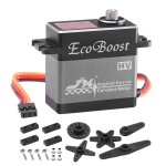 Servo moteur num�rique sans noyau 21kg, engrenage en m�tal, grand couple, coque tout en m�tal pour robot ...