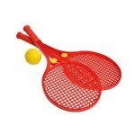 Set 2 raquettes de tennis enfant et balle en mousse, soft ball - plastique, couleur aleatoire - jeu plein ...