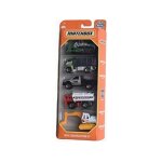 Set 5 v�hicules matchbox : mbx construction iii - coffret camion et pelleteuse engin de chantier miniature ...