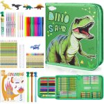 Set d'art pour enfants 56 pices - kit de coloriage avec trousse, marqueurs parfums, stylos de couleur ...