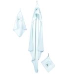 Set pour le bain - roba - kleine wolke blau - serviette avec capuche - gant de toilette - gluant de bain ...
