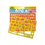 Set cr�atif 2 pochoirs en plastique alphabet, chiffres, formes avec feuille mod�les
