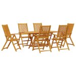 Set de jardin 7 pi�ces en bois d'acacia