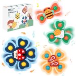 Set de jouets a ventouse pour bb 4 pices - jouets de douche sensoriels, coordination ?il - main, eveil ...