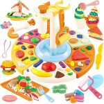 Set de p�te � modeler, p�te � modeler pizza set de jeu avec 53 pi�ces de p�te � modeler accessoires cuisine ...