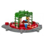Set plaque tournante 7 voies avec station + figurine - pour circuit de train en bois - brio world - accessoire ...