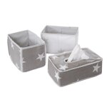Set de rangement pour couches et lingettes - roba - little stars - gris - mixte - 23x13x8cm - 20x12x13, ...