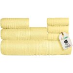 Set de serviettes de 6 pi�ces 100% coton - 100 x 150 cm - doux et tr�s absorbants - set de serviettes ...