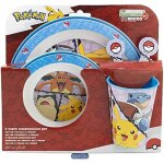 Set de vaisselle pok�mon - stor - 5 pi�ces - r�utilisable - blanc - enfant - compatible lave - vaisselle ...
