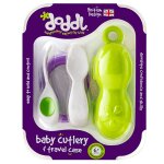 Set voyage de 2 couverts ergonomiques pour bb verts - doddl