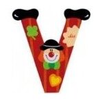 Sevi - lettre d�co bois - lettre clown j