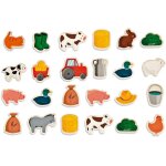 Shiba - - 24 magnets ferme - animaux de la ferme - jouet en bois - jeu educatif magntique, pour manipuler, ...