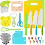 Shiba - lot de 27 couteaux de cuisine pour enfants, kit couteaux de scurit pour couper fruits ou lgumes, ...