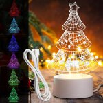 Shiba - 3d led lampe, veilleuse 3d pour chambre d'enfant, veilleuse 3d illusion led, 7 couleurs arbre ...