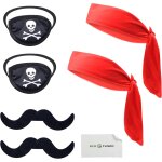 Shiba - accessoires de pirate en 6 pièces - décorations d'halloween de pirate - costume de pirate - 2x ... Shiba - accessoires de pirate en 6 pièces - décorations d'halloween de pirate - costume de pirate - 2x ...