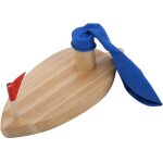 Shiba - ballon propuls bateau, jouet de bateau en bois inodore et ecologique bateau de bain jouet bateau ...