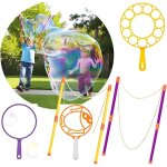 Shiba - bulles de savon enfant lot, 6pcs kit bulle gantes baguette a bulles ensemble, machine a bulle, ...