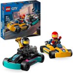 Shiba - city les karts et les pilotes de course, jouet de construction avec 2 karting, avec 2 minifigurines ...