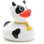 Shiba - i canard de bain vache noire et blanche i canard couineur - l : 8 cm[1012]
