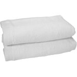 Shiba - sensei maison - lot de 2 draps de bain 500 g / m studio - 70x130 cm - blanc[2982]