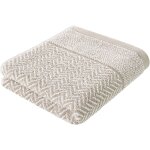Shiba - serviette de bain 100% coton 70x140 cm a motifs, gris sable[1026]