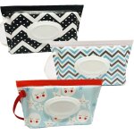 Shiliu - lot de 3 pochettes pour lingettes humides portables, porte - lingettes rutilisables pour couches ...