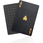 Shiliu - jeux de cartes poker - etanches en plastique diamond noir nouveaut jeu de cartes 54, playing ...