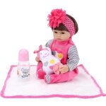 Shinehalo 45cm poupée poupon reborn en silicone souple fille Shinehalo 45cm poupée poupon reborn en silicone souple fille