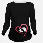 T shirt manches longues de maternit vtements de maternit dcontracts pour femmes enceintes et robe ...