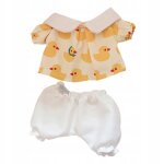 T - shirt et pantalon en peluche pour poupes habillage a manches courtes vos propres poupes jaunes