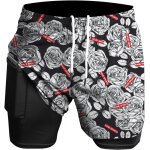 Short de course pour homme short de sport 2 en 1 short d'entraînement pour marathon en plein air Short de course pour homme short de sport 2 en 1 short d'entraînement pour marathon en plein air