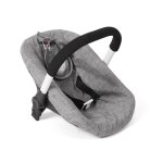 Si�ge auto pour poup�e avec adaptateur jeans gris