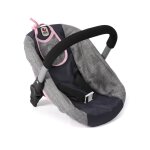 Si�ge auto pour poup�e avec adaptateur jeans gris - marine