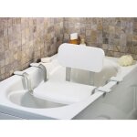 Siege de baignoire vitaeasy avec dossier - embouts antiderapants en caoutchouc - l 43 x l 34 cm - blanc ...