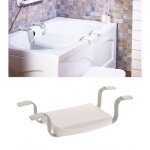 Siege de baignoire vitaeasy - embouts antiderapants en caoutchouc - l 43 x l 34 cm - blanc et chrome ...