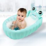 Sige de bain gonflable pour, forme de dessin bleu, pliable, portable, baignoires de voyage pour bbs, ...