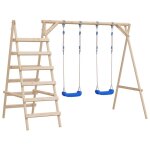 Si�ges de balan�oire avec cordes 2 pcs bleu 38x16 cm pe