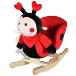Si�ge fauteuil chaise a bascule enfant jouet tissu rouge 0102020