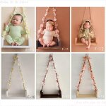 Si�ge pivotant en bois pour b�b� fille, 1 pi�ce, accessoires de photographie, photographie, photo m�morable ...